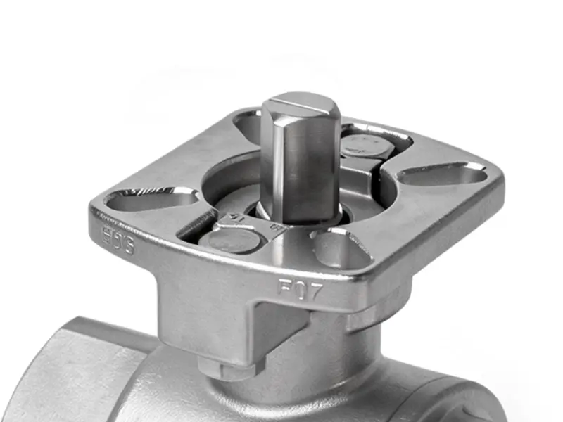 2000 WOG 2-Piece High Platform Ball Valve ISO 5211 Pad